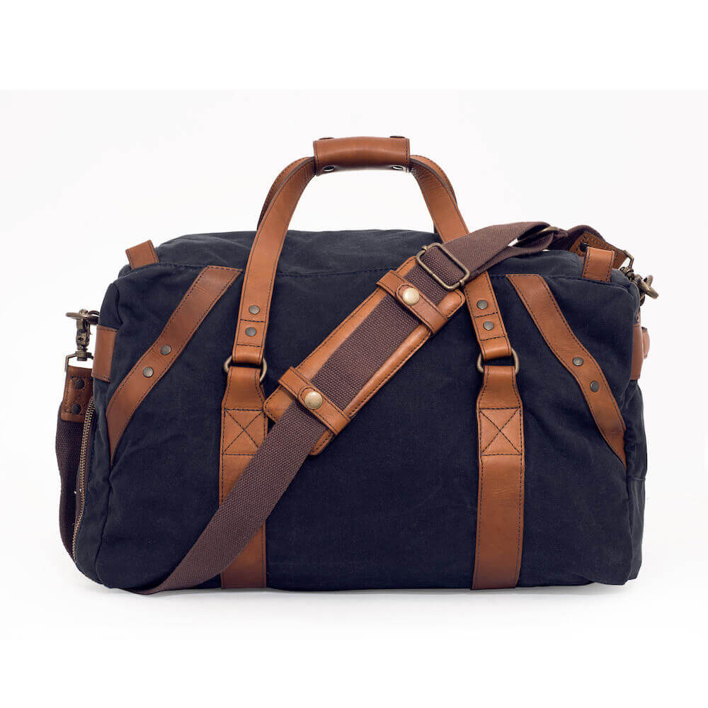 Campaign Waxed Canvas Medium Duffle Bag by Mission Mercantile Leather Goods