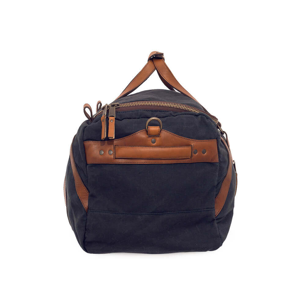 Campaign Waxed Canvas Medium Duffle Bag by Mission Mercantile Leather Goods