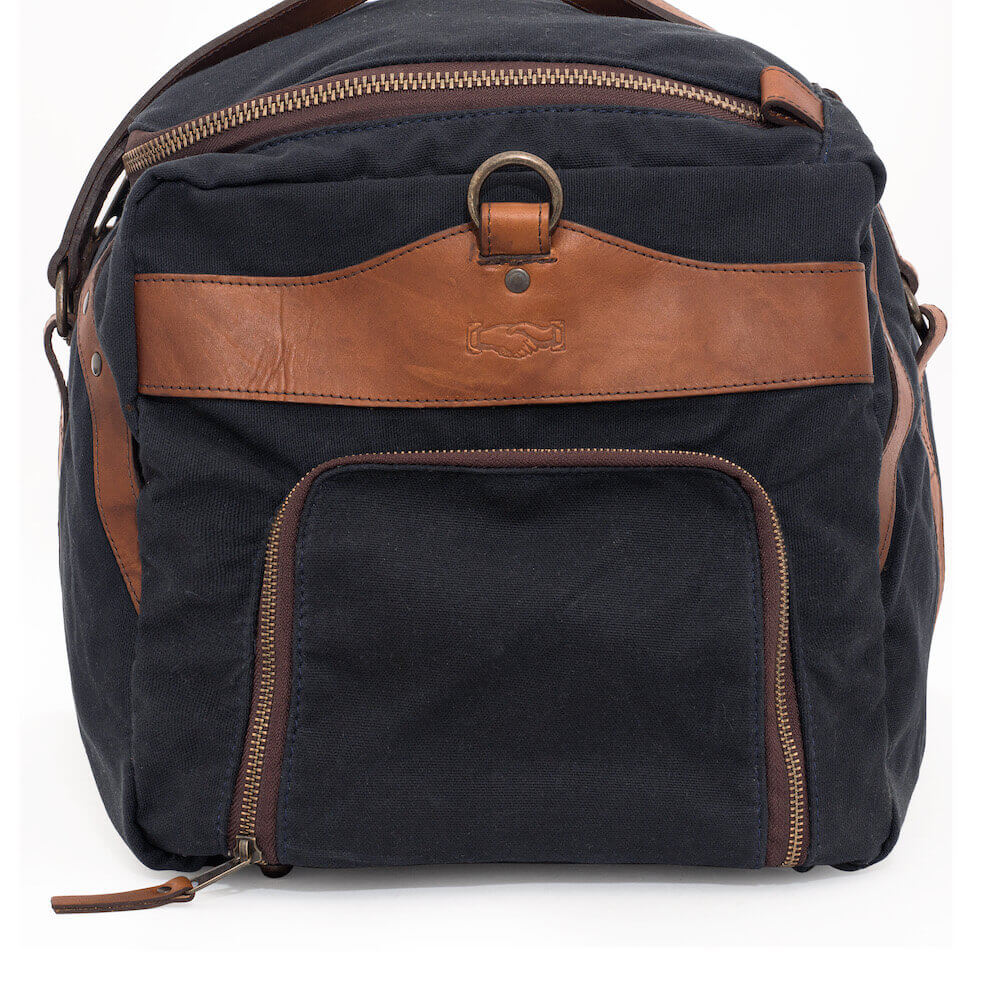 Campaign Waxed Canvas Medium Duffle Bag by Mission Mercantile Leather Goods