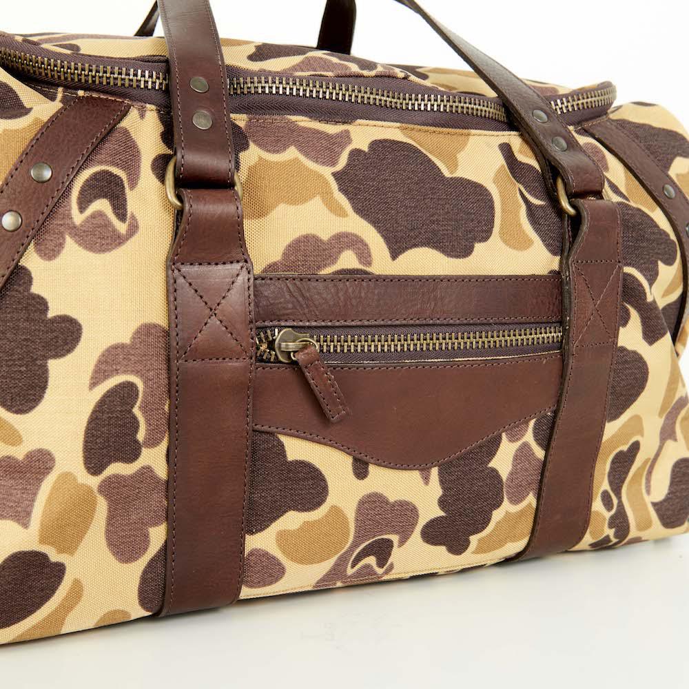 Campaign Waxed Canvas Medium Duffle Bag by Mission Mercantile Leather Goods