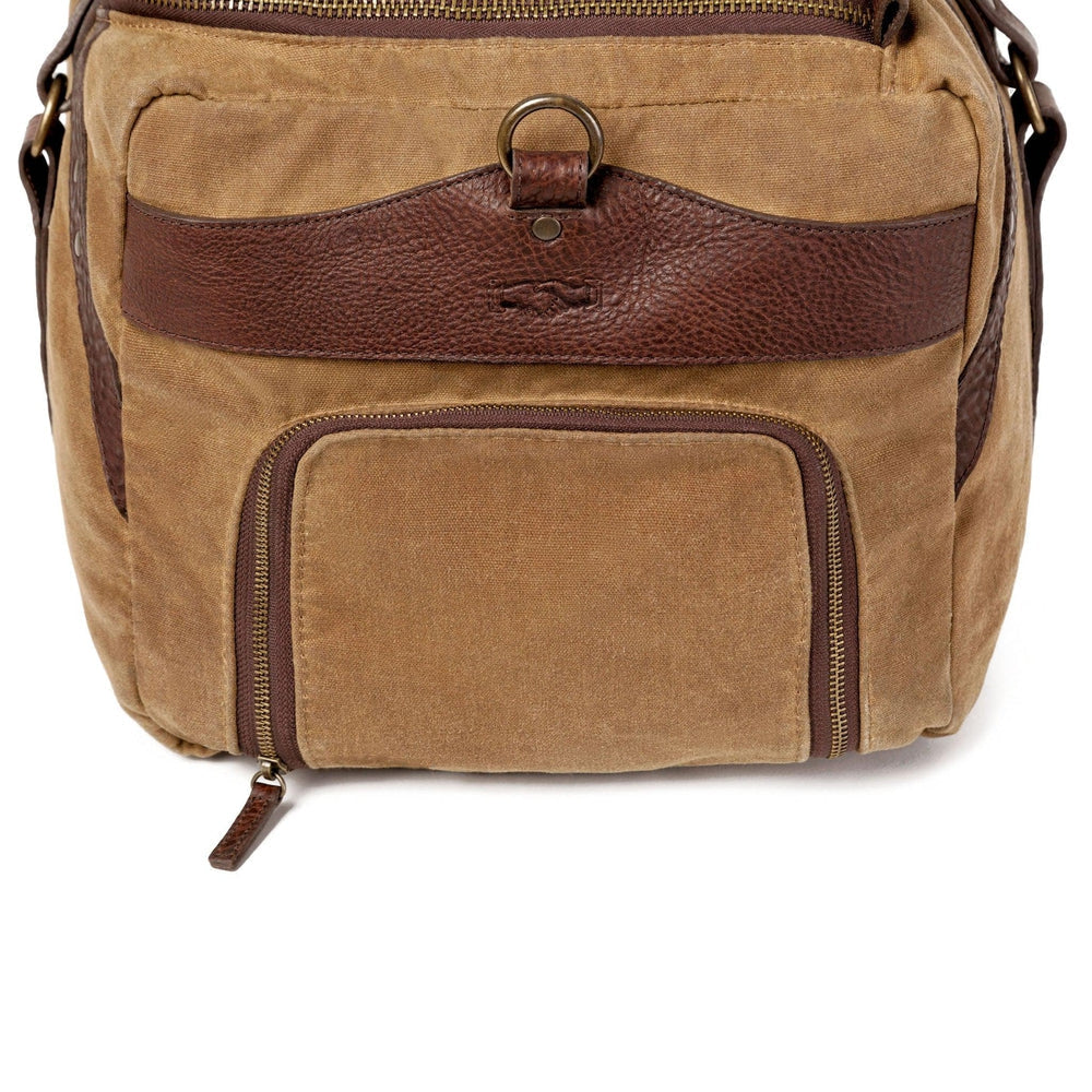 Campaign Waxed Canvas Medium Duffle Bag by Mission Mercantile Leather Goods