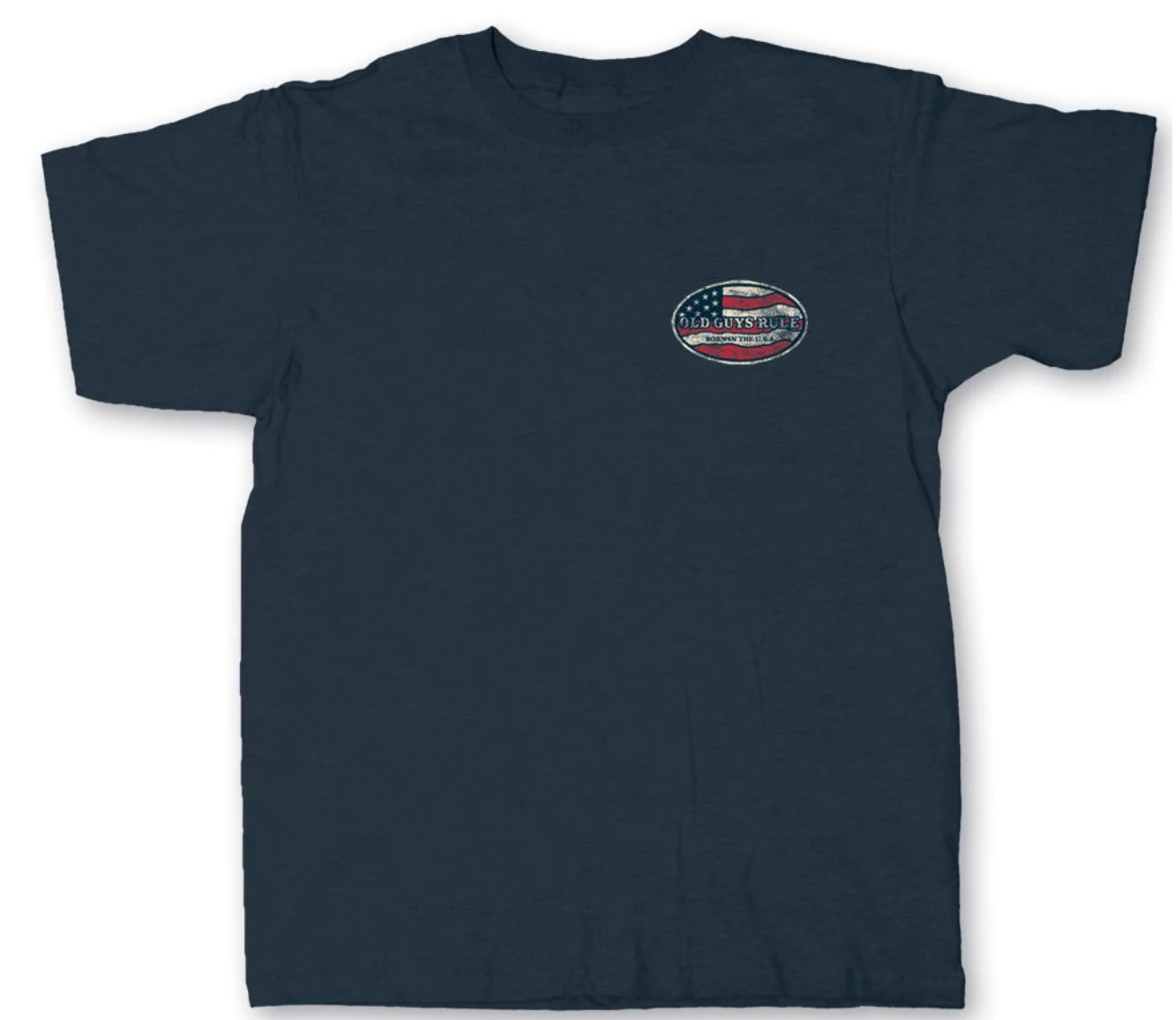 Old Guys Rule "Born in the USA" Navy Short Sleeve Tee