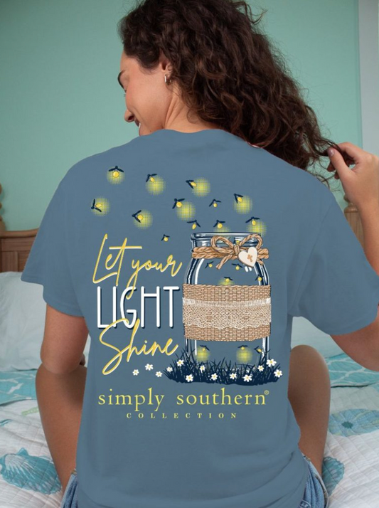 Simply Southern "Let Your Light Shine" Short Sleeve Crew Neck Tee