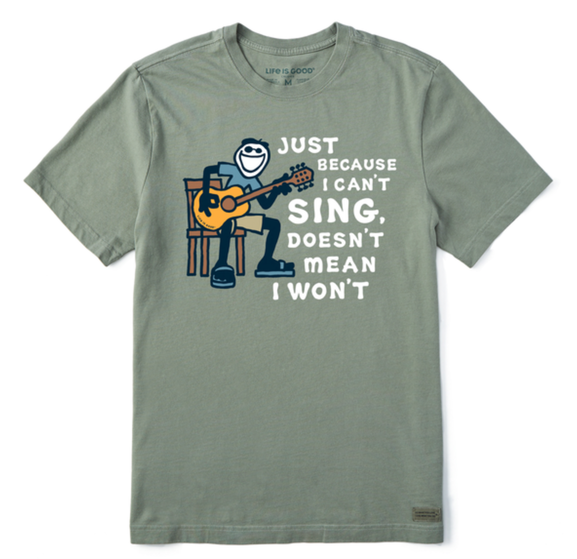 Life Is Good "Jake Can't Sing" Short Sleeve Tee