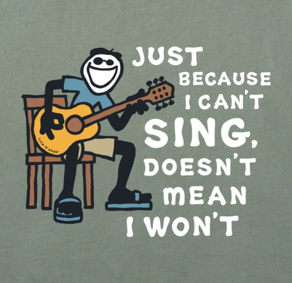 Life Is Good "Jake Can't Sing" Short Sleeve Tee