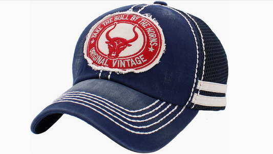 Take The Bull By The Horns Vintage Trucker Hat